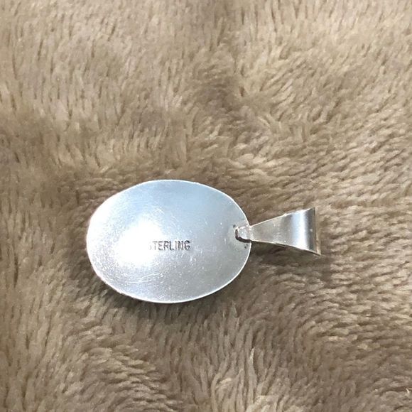 VINTAGE Lapis Lazuli Sterling Silver Necklace - Picture 5 of 8